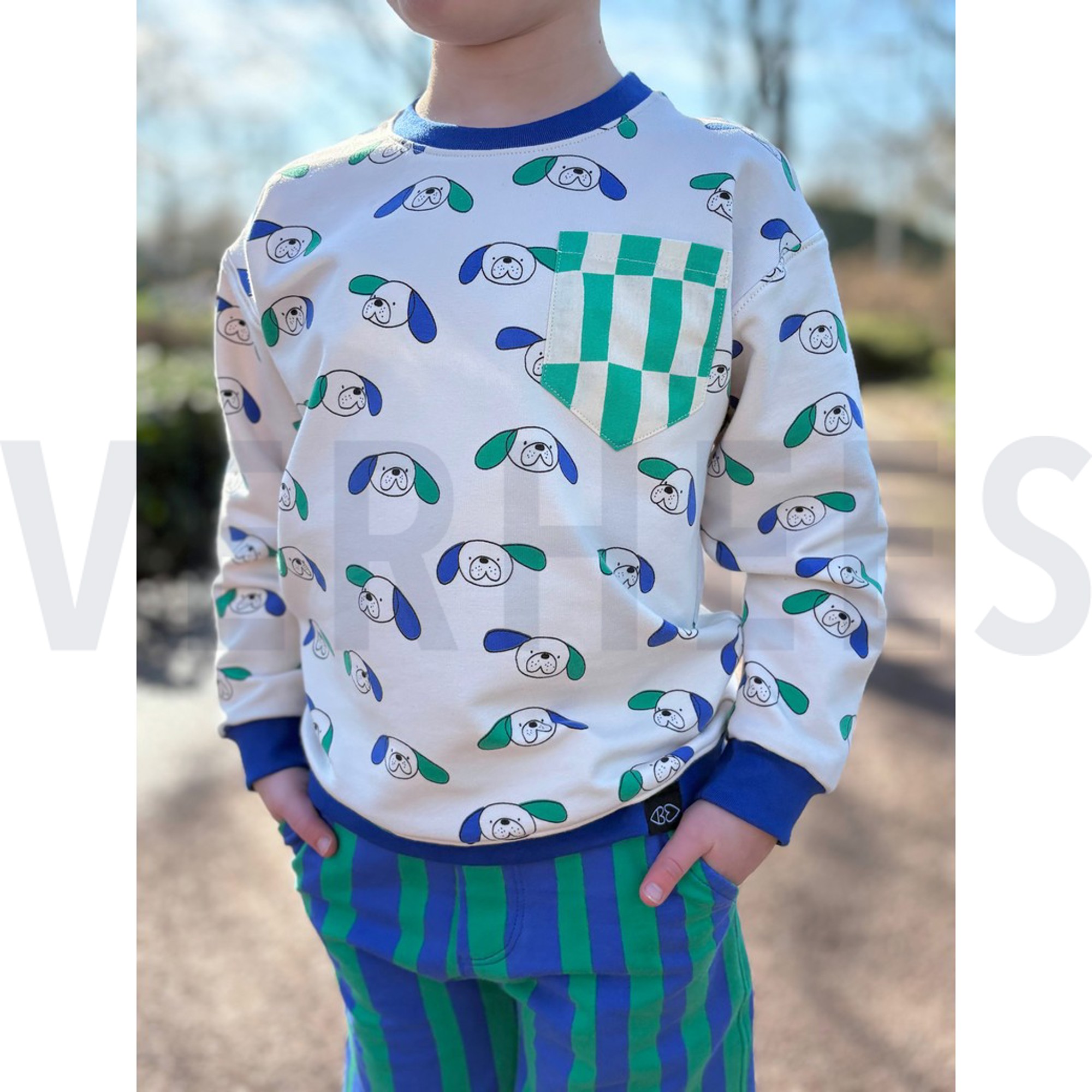 BAUMWOLLE POPELINE GOTS KAROS JENNIFER BOURON ROSA/BRAUN (high resolution) #6